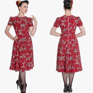 Hell Bunny Vixen Birdy Dress Retro Style